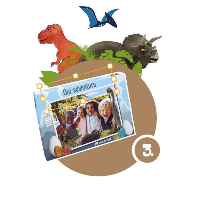 Zaprojektuj dziecięce puzzle z dinozaurami 3